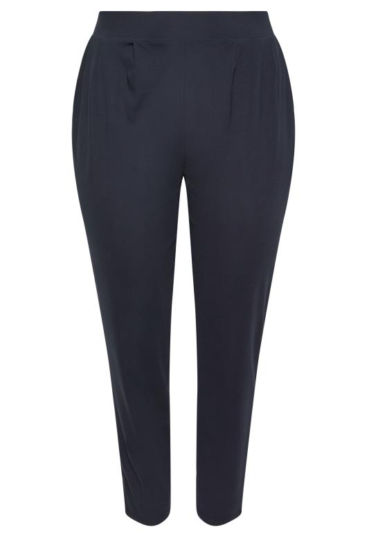 YOURS Plus Size Navy Blue Stretch Joggers | Yours Clothing 5