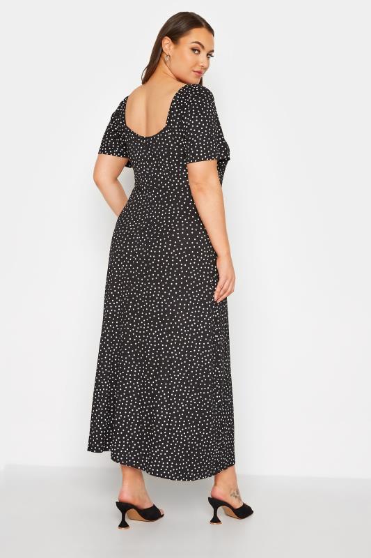 LIMITED COLLECTION Curve Black Spot Print Maxi Dress 3