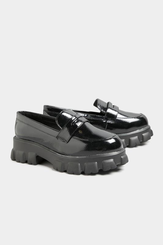 LIMITED COLLECTION Black Chunky Patent Loafer in Wide Fit_C.jpg
