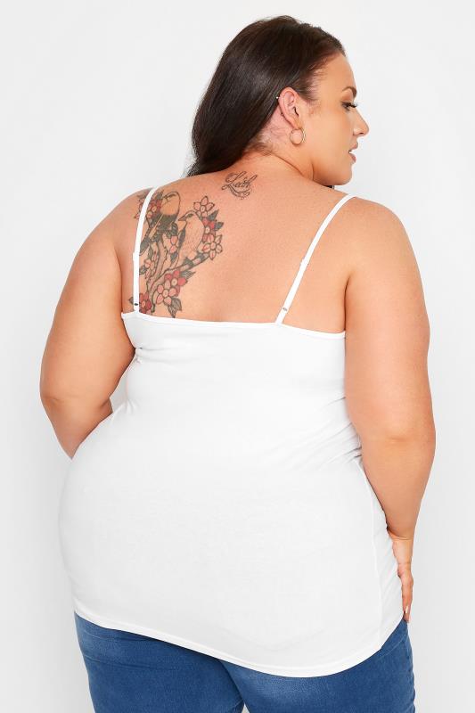 Plus Size White Cami Vest Top | Yours Clothing 3