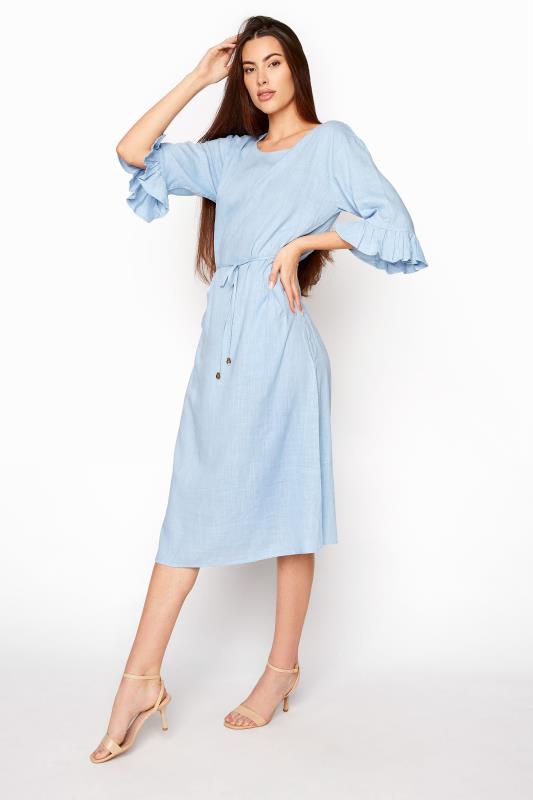 LTS Blue Frill Sleeve Midi Dress_A.jpg