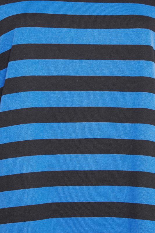 YOURS Plus Size Curve Blue Stripe Oversized Boxy T-Shirt | Yours Clothing  6