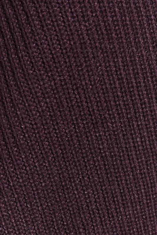 Plus Size Plum Purple Essential Knitted Jumper | Yours Clothing 5