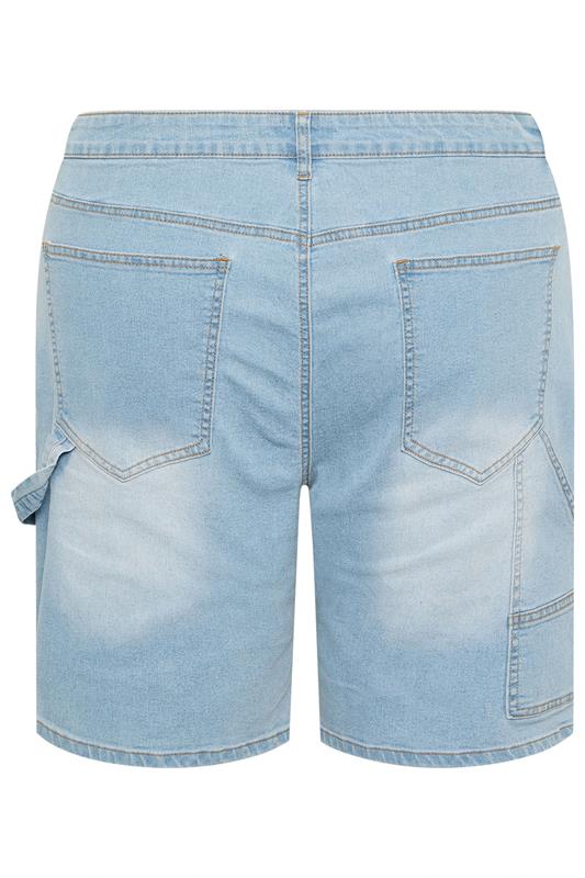 BadRhino Big & Tall Light Blue Wash Carpenter Shorts | BadRhino 9