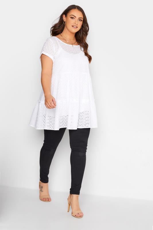 Curve White Broderie Anglaise Smock Tiered Tunic Top_B.jpg