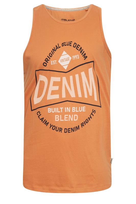 BLEND Big & Tall Orange Logo Print Vest | BadRhino 2