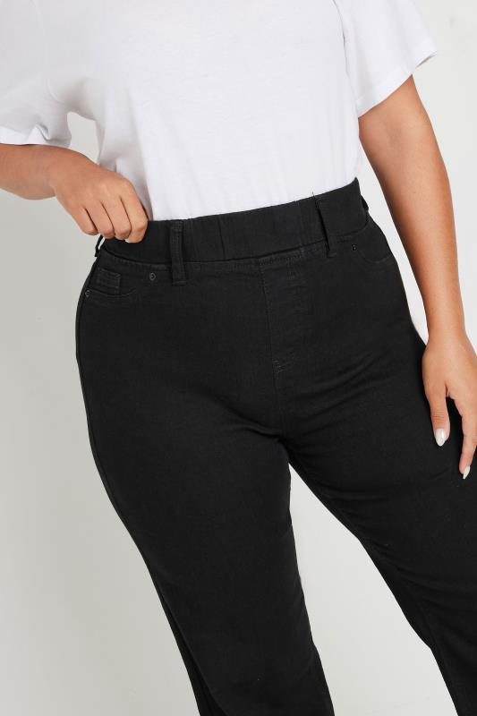 YOURS Plus Size Black Wide Leg Jeggings | Yours Clothing  6