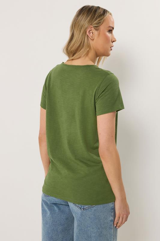 LTS Tall 2 PACK Women's Olive Green & Pink Marl Cotton T-Shirt | Long Tall Sally 5