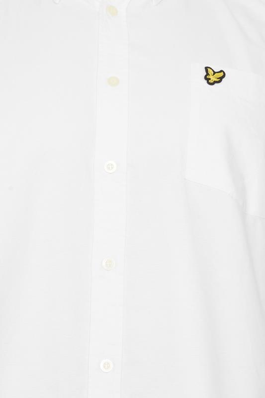 LYLE & SCOTT Big & Tall White Short Sleeve Oxford Shirt | BadRhino 4