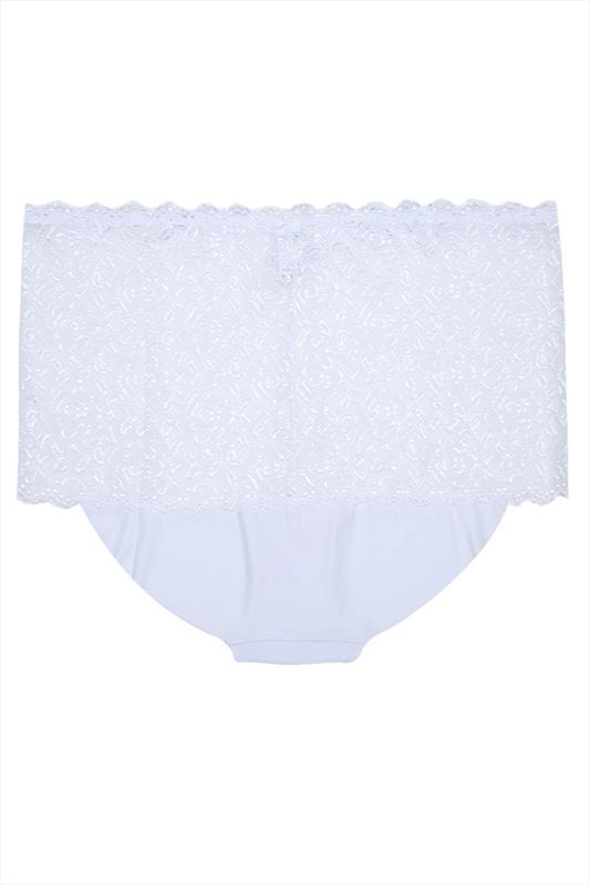 Curve White Shine Lace Shorts 4