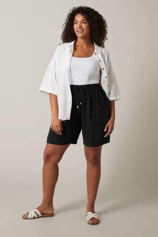 EVANS Plus Size Black Shorts | Evans 2