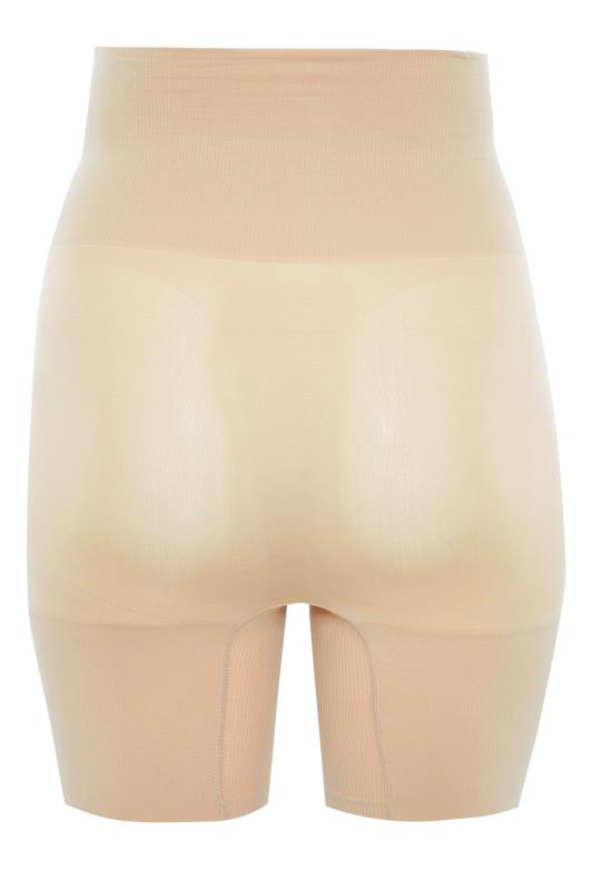 Plus Size Nude Seamless Control High Waisted Short | Yours Clothing 5