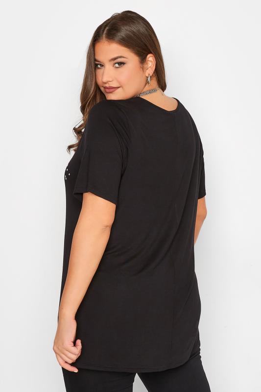 LIMITED COLLECTION Plus-Size Curve Black 'Love' Heart Print T-Shirt | Yours Clothing 4