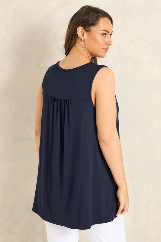 EVANS Plus Size Navy Blue Vest Top | Evans 2