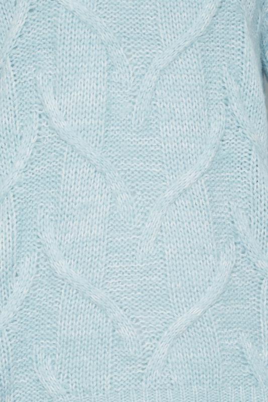 LTS Tall Light Blue Chunky Cable Knit Jumper | Long Tall Sally 5