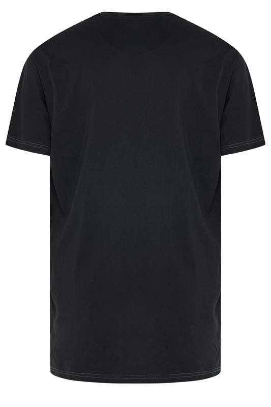KAM Big & Tall Black 'Greystone' Graphic Print T-Shirt | BadRhino 2