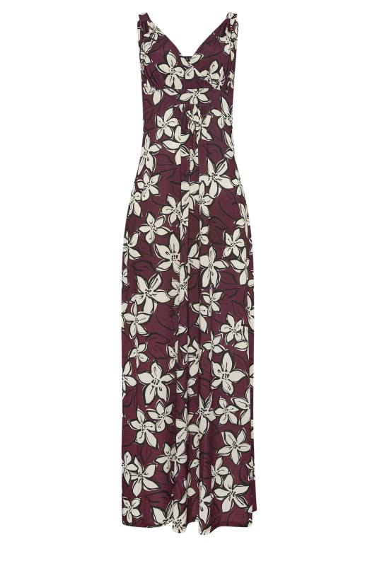LTS Tall Women's Wine Red Floral Print Maxi Dress | Long Tall Sally 5