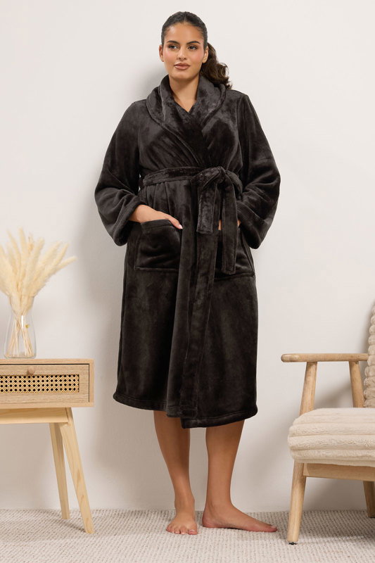 black velour dressing gown ladies Size 32 Gowns | Women's Dressing Shop_Dresses