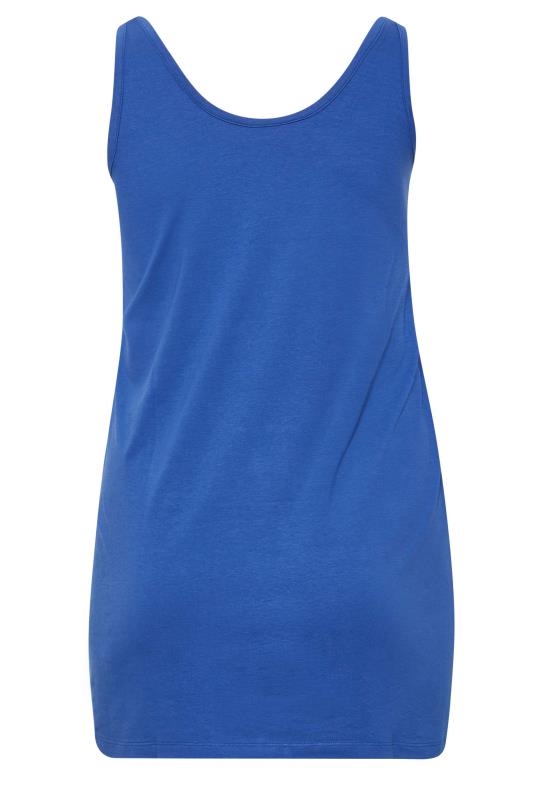 Curve Cobalt Blue Longline Vest Top | Yours Clothing 5
