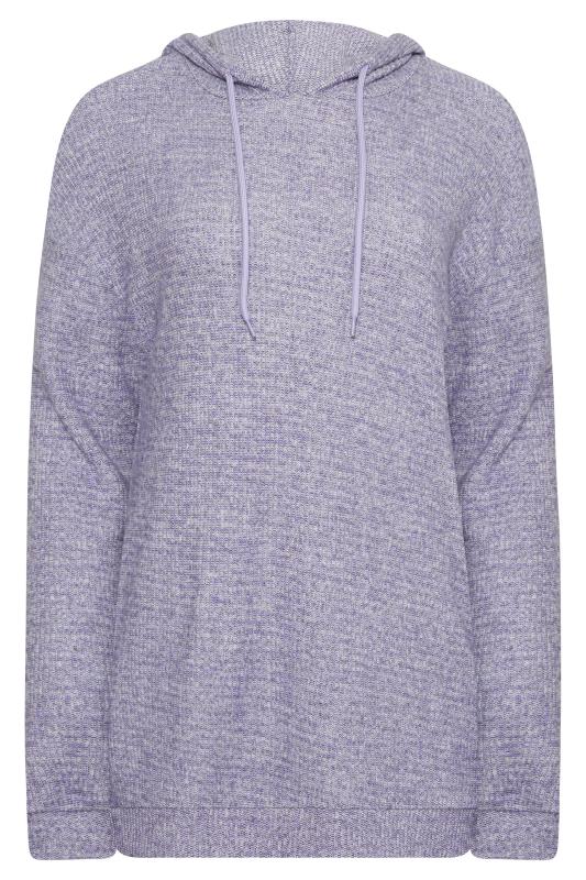 LTS Tall Purple Ribbed Soft Touch Hoodie 6