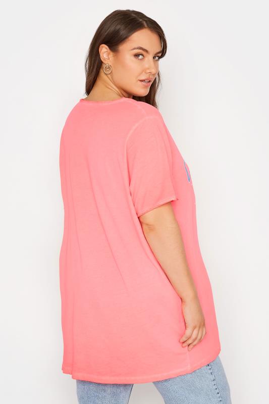 Plus Size Pink 'California Dream' Slogan T-Shirt | Yours Clothing 3