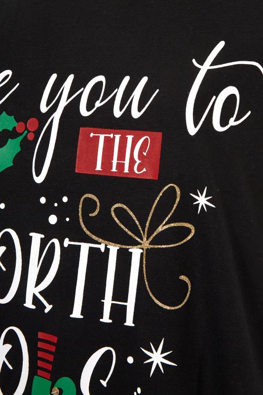 Black 'Love You To The North Pole & Back' Slogan Christmas T-Shirt_S.jpg