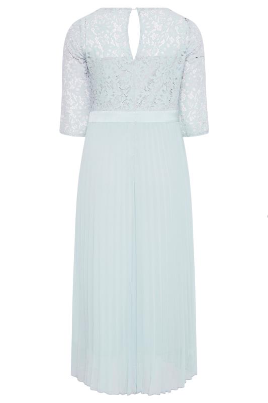 YOURS LONDON Curve Blue Lace Pleated Bridesmaid Maxi Dress_BK.jpg