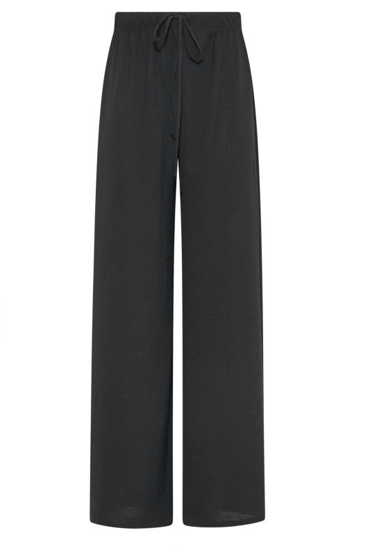 LTS Tall Black Crepe Wide Leg Trousers | Long Tall Sally 4