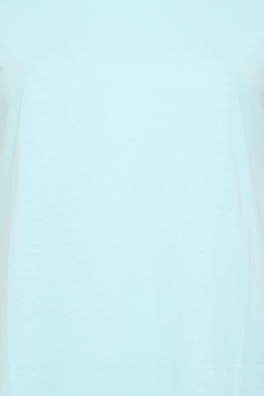 YOURS Curve Plus Size Light Blue Essential T-Shirt | Yours Clothing  4