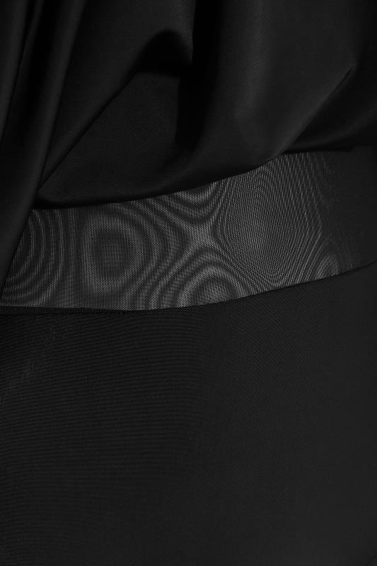 Curve Black Mesh Panel Swim Dress 6