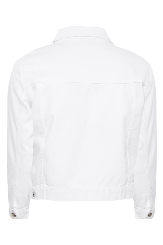 YOURS Plus Size Curve White Denim Jacket | Yours Clothing  7