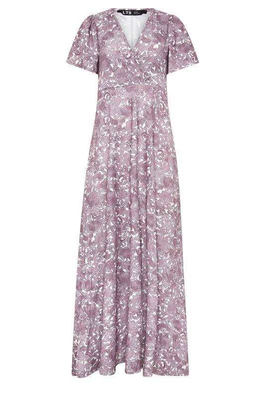 LTS Tall Women's Pink Floral Wrap Maxi Dress | Long Tall Sally 5