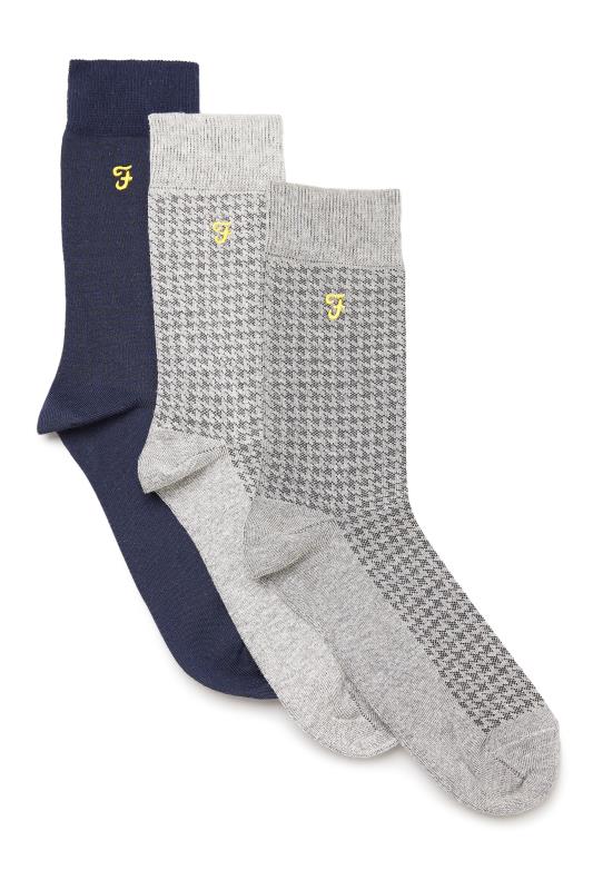 FARAH 3 PACK Grey Scherzer Socks 1