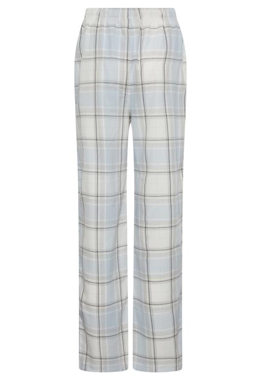LTS Tall Light Blue Check Woven Pyjama Bottoms | Long Tall Sally 5