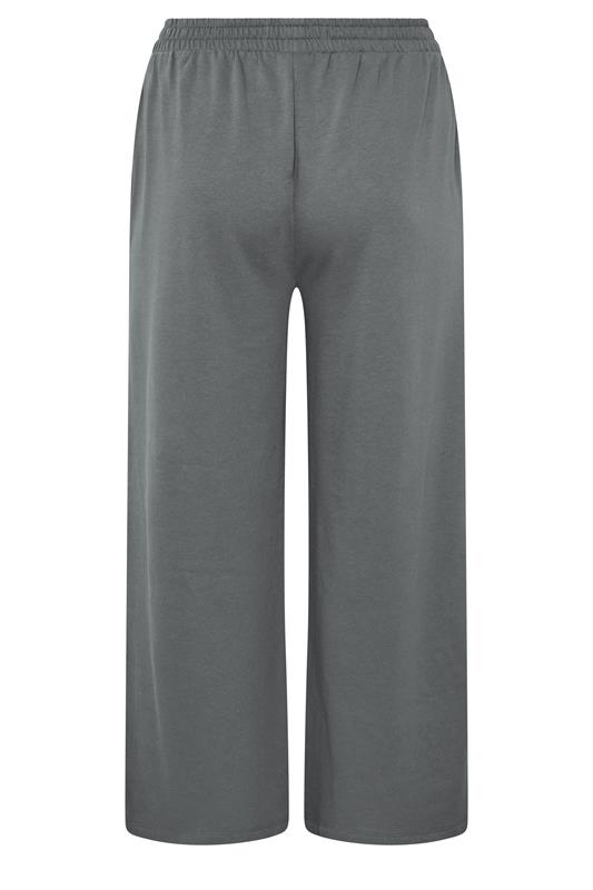 LIMITED COLLECTION Plus Size Grey Wide Leg Joggers | Yours Clothing 2
