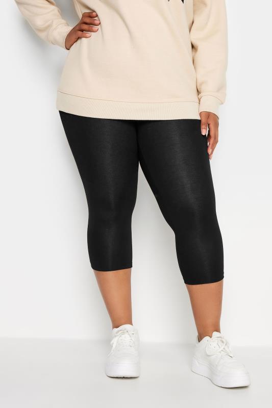 YOURS Curve White Lace Stretch Cropped Leggings