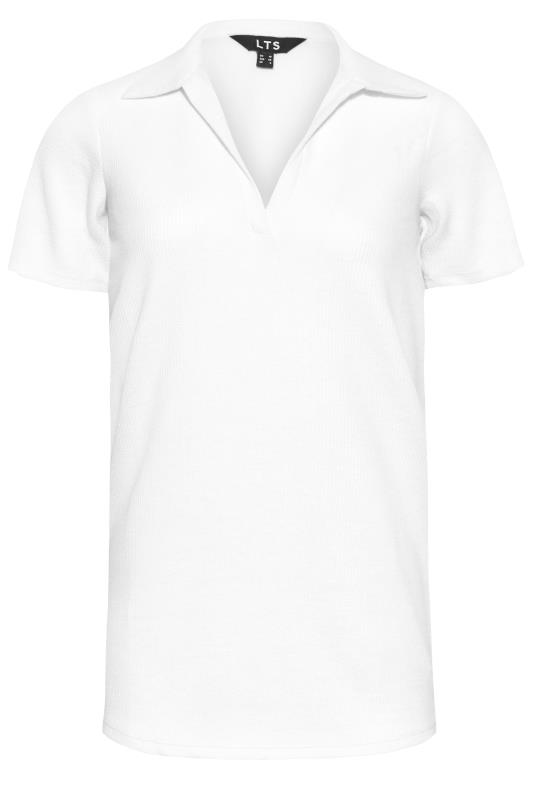 LTS Tall Women's White Short Sleeve Collared Top | Long Tall Sally  6