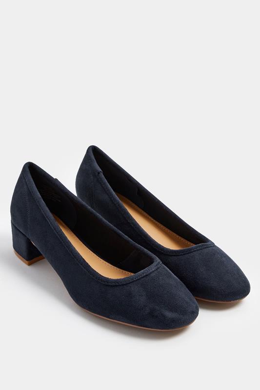 LTS Ballerines bleu marine à talon bloc