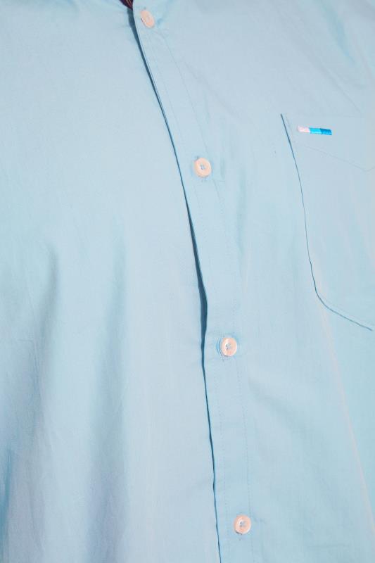 BadRhino Big & Tall Light Blue Cotton Poplin Short Sleeve Shirt 2