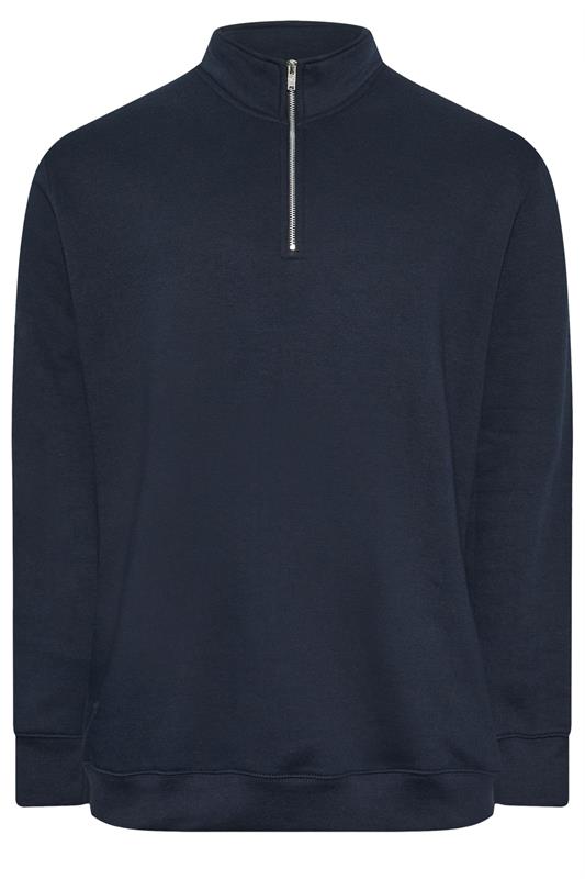 BadRhino Big & Tall Navy Blue Quarter Zip Sweatshirt | BadRhino 6