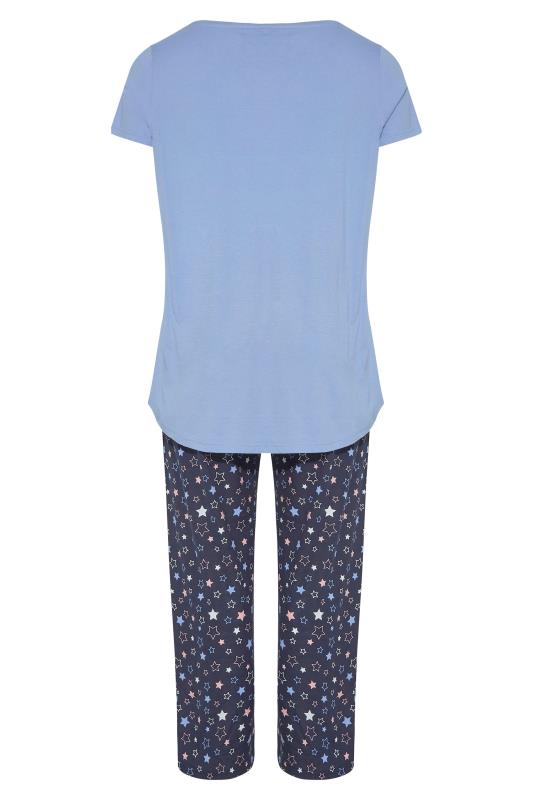 DISNEY Plus Size Blue Dumbo Star Print Pyjama Set | Yours Clothing 7