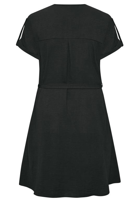 YOURS Curve Plus Size Black Utility Shirt Dress | Yours Clothing  7