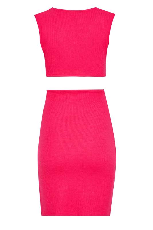 LTS Tall Pink Cut Out Ring Detail Dress 7