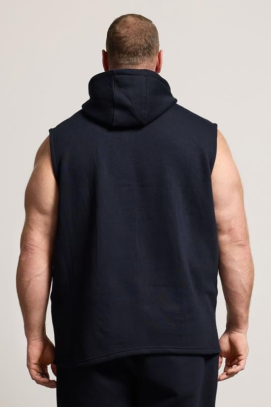BadRhino Big & Tall Navy Blue Sleeveless Hoodie | BadRhino 2