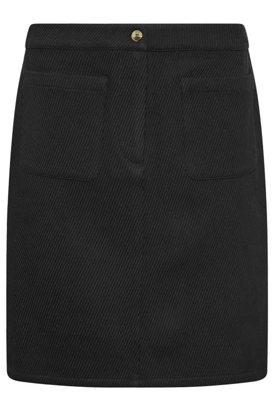 M&Co Black Twill Cotton A-Line Skirt | M&Co 5