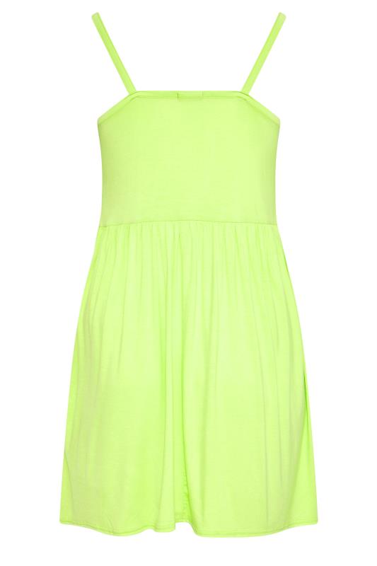 LIMITED COLLECTION Curve Lime Green Button Detail Cami Top 7