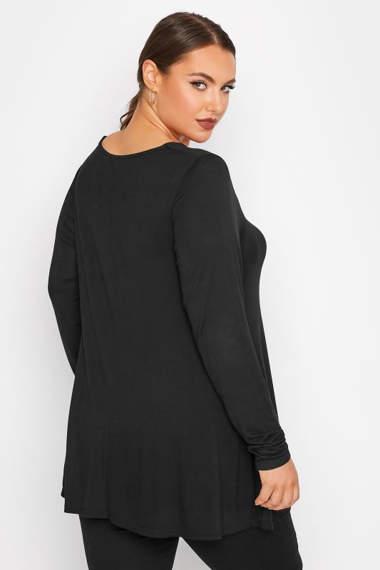 LIMITED COLLECTION Plus Size Black Twist Cut Out Top | Yours Clothing 3