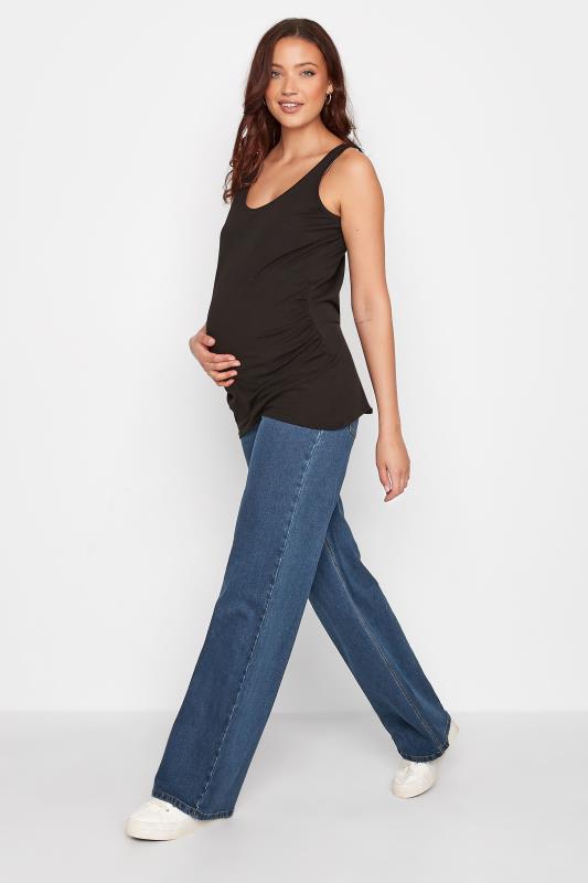 LTS Tall Maternity Indigo Blue BEA Wide Leg Jeans 2