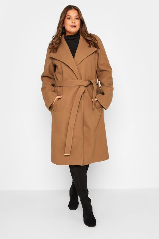 LTS Tall Women's Tan Brown Belted Coat | Long Tall Sally 2
