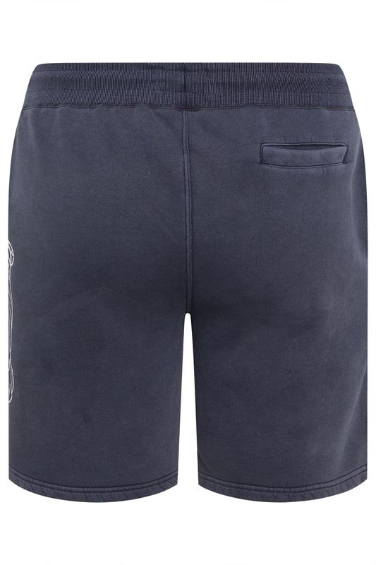 BadRhino Big & Tall Navy Blue Tiger Printed Jogger Shorts | BadRhino 7